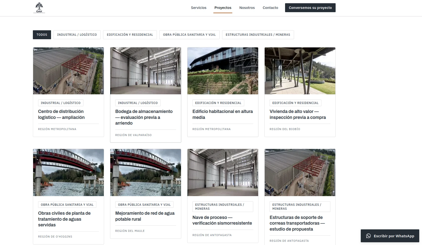 Vista previa de OAK - Ingeniería y construcción
