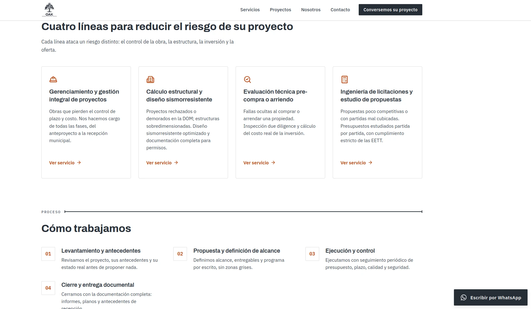 Vista previa de OAK - Ingeniería y construcción